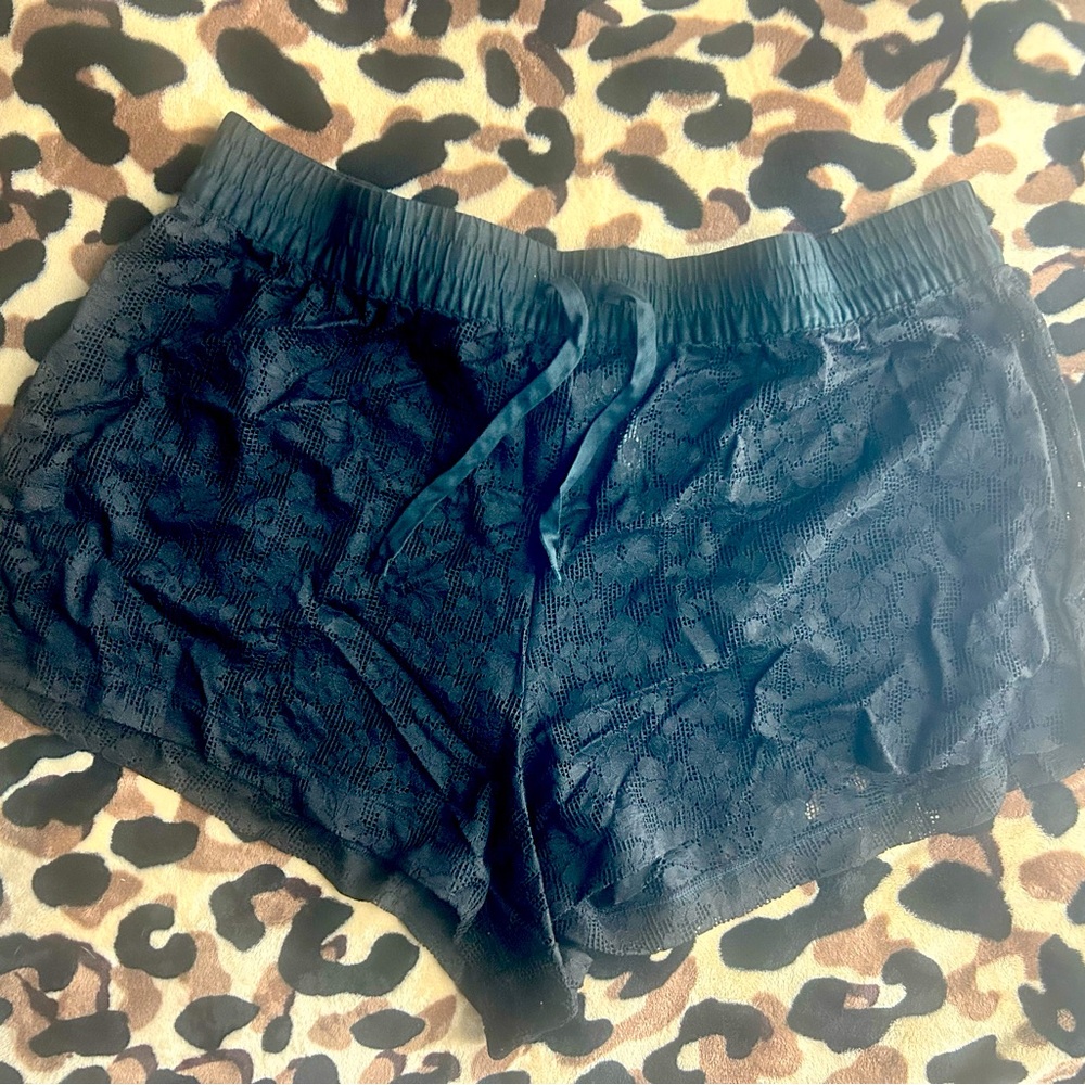 Victoria’s Secret Black Lace Shorts, summer, bathing suit coverup size XL
